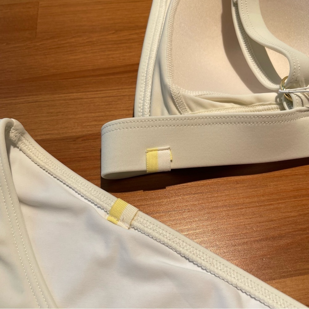 Summersalt Women's 8/10 Plunge Top Bikini High Waisted Bottom Swimwear Set White - Picture 7 of 16